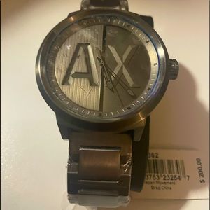 Armani exchange heavy steel watch